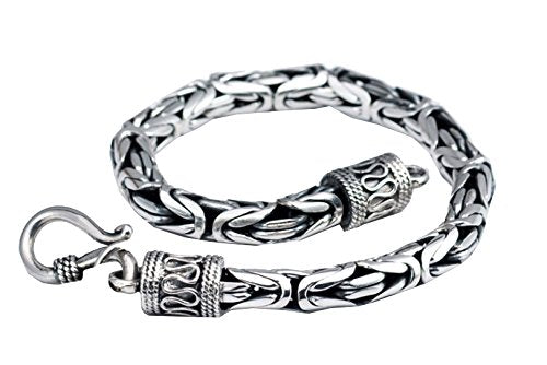 925 Ayar Gümüş Bizans Erkek Kolye Zinciri – Dayanıklı ve Şık El İşi Tasarım, Günlük Kullanım ve Özel