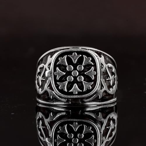 Men's Silver Secret Compartment Ring – 925 Sterling Silver Poison Box Ring with Hidden Storage (Personalizable) — 3