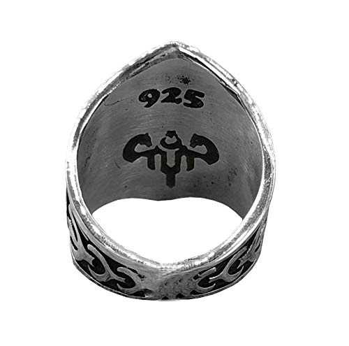 Archery Thumb Ring - 925 Sterling Silver Wolf Archer Ring, Wildlife Animal Design — 3