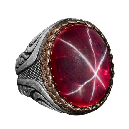 Natural Star Ruby Stone Ring (Model-2)