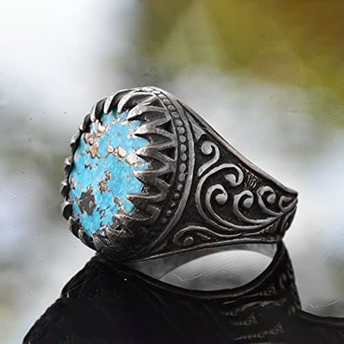 KAMBO Natural Arizona Turquoise Gemstone Ring — 7