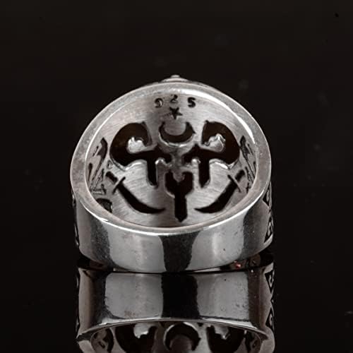KAMBO Handmade Men's Vintage Star of David Ring in 925 Sterling Silver - Timeless Jewish Symbol Statement Jewelry, Size 