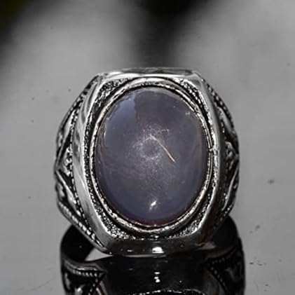 KAMBO Authentic Natural Opal Stone Ring, Unique Ring, 925 Sterling Silver Men's Ring, Men's Silver Ring — 5