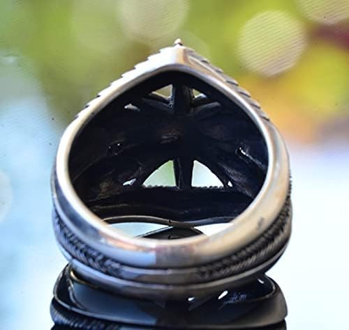 KAMBO Men's 925 Sterling Silver Compass Seal Ring - Navigation Motif Jewelry - Explorer's Expression Piece (Personalize) — 5
