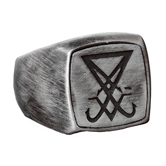 Handmade 925 Sterling Silver Men's Ring with Lucifer Emblem