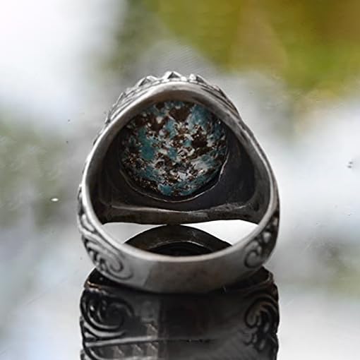 KAMBO Natural Arizona Turquoise Gemstone Ring — 8