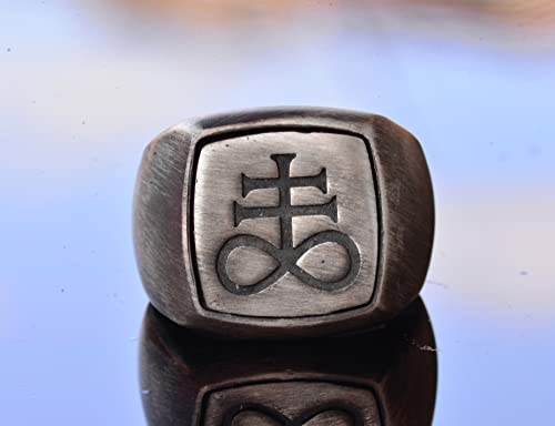 KAMBO Handcrafted 925 Sterling Silver Men's Infinity Cross Ring, Masonic Vintage Statement Jewelry, Unique Symbolic Desi