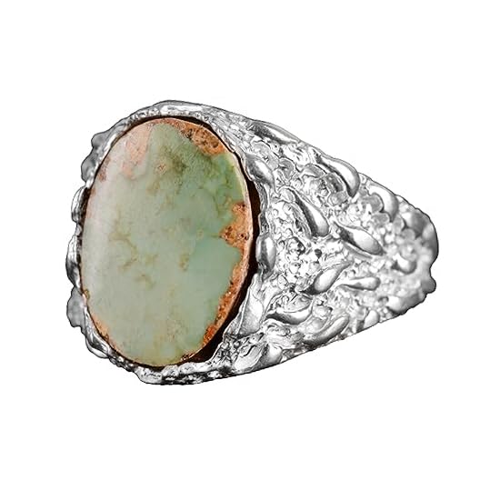 Natural Arizona Turquoise Stone Ring - 925 Sterling Silver Minimalist Ring (Model-2)