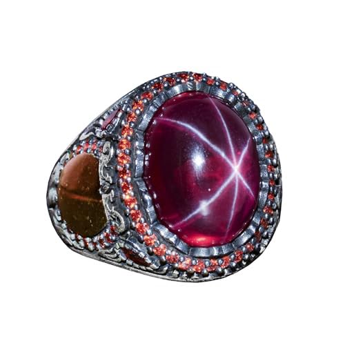 Natural Star Ruby Stone Ring, 925 Sterling Silver Ring, Handmade Ring