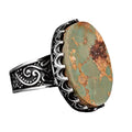 Natural Arizona Turquoise Gemstone Ring - 925 Sterling Silver