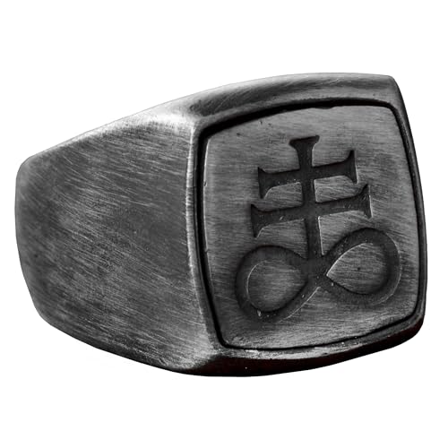 KAMBO Handcrafted 925 Sterling Silver Men's Infinity Cross Ring, Masonic Vintage Statement Jewelry, Unique Symbolic Desi