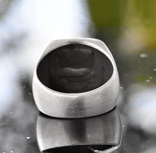 Kambo Men's Silver Lucifer Seal Ring – Leviathan Cross – Showy Jewelry (Adjustable) — 5