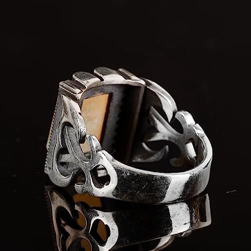 Natural Yellow Sapphire Stone Men's Ring — 7