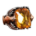 925 Sterling Silver Men's Ring - Citrine or Sultanit - Elegant and Timeless Design