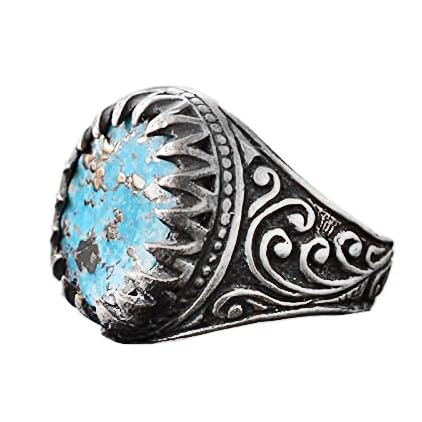 KAMBO Natural Arizona Turquoise Gemstone Ring