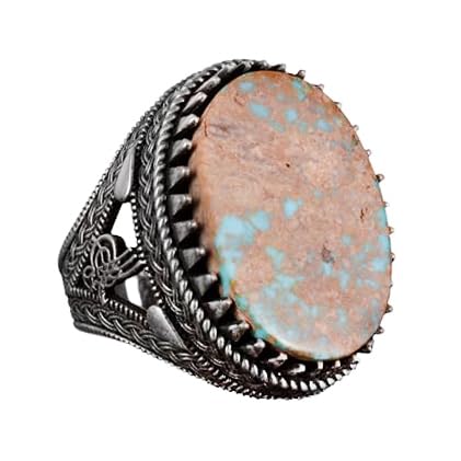 925 Sterling Silver Ring, Natural Arizona Turquoise Stone Ring (Model-4)