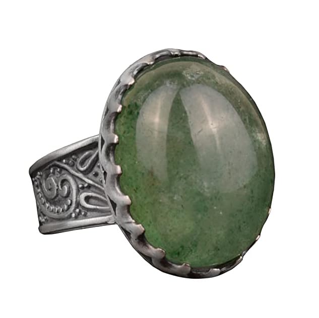 Natural Transparent Emerald Stone Men's Ring