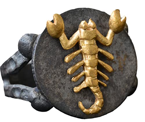 KAMBO [insert gemstone name] Scorpion Men's Statement Ring, Handmade 925 Sterling Silver, Size [insert size]