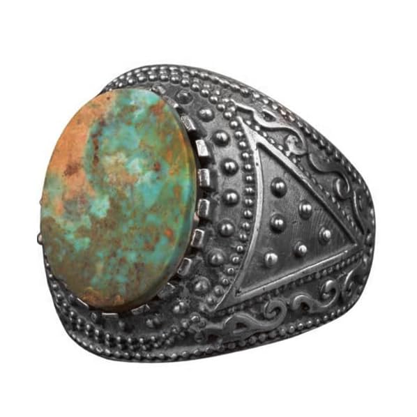 Arizona Turquoise Stone Ring, 925 Sterling Silver (Model-2)