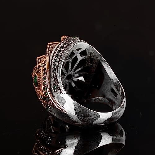 Natural Stone Handmade Ring - 925 Sterling Silver (Tiger Eye) — 7