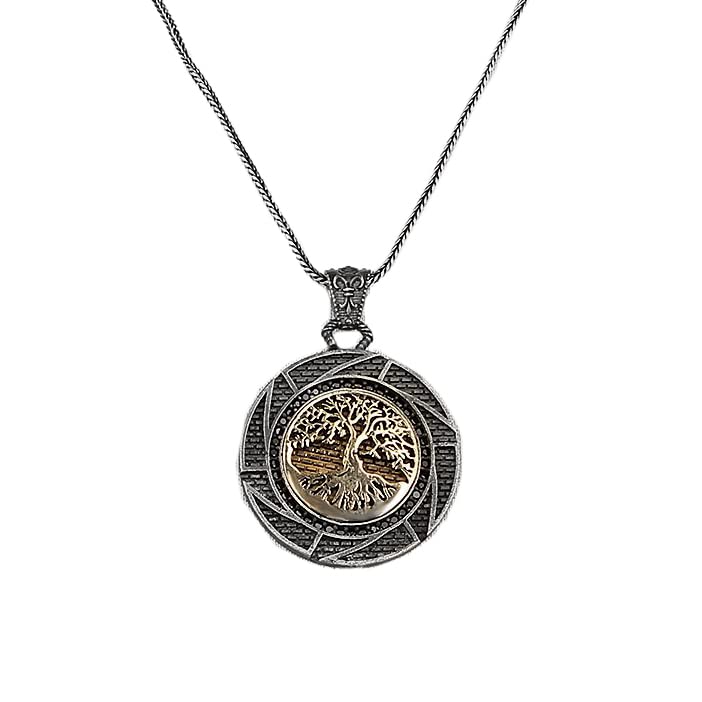 Handmade Silver Tree of Life Necklace | Bronze Details | Symbol of Growth and Strength