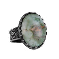 Natural Turquoise Men's Ring - Handmade 925 Sterling Silver Jewelry