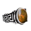 Natural Jasper Stone Ring, 925 Sterling Silver Men's Ring