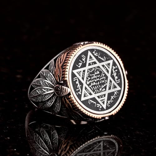 KAMBO Star Of David Handmade Ring - Seal Of Solomon Design, Embroidered Silver, 925 Sterling Silver, Size [insert size],