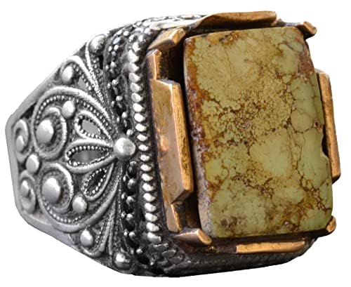 Natural Green Turquoise Stone Ring