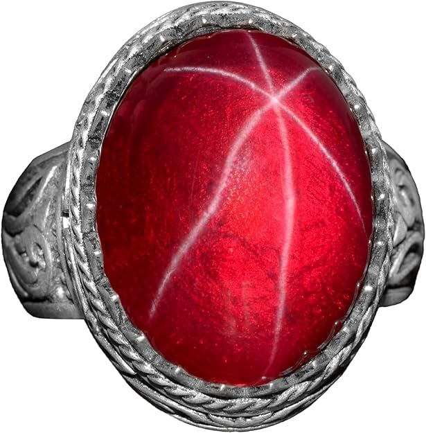 Natural Star Ruby Stone Ring - Handmade 925 Sterling Silver Ring