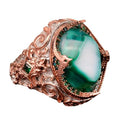 Crystal Drusy Quartz Stone Ring, 925 Sterling Silver Men's Ring