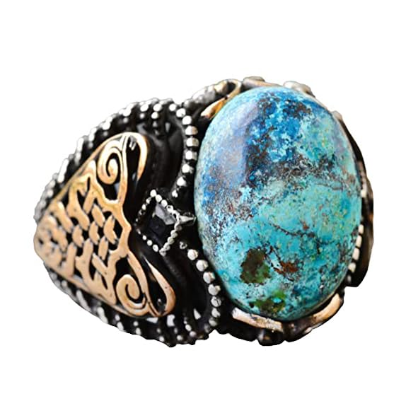 Men's Green Turquoise Stone Ring