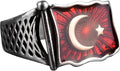 KAMBO Jewelry Men's Handmade 925 Sterling Silver Ring, Vintage Islamic Moon and Star Crescent Design, Statement Flag Sty