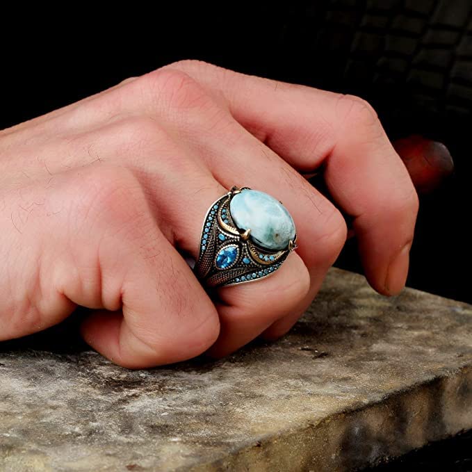 Larimar Stone Ring — 7