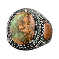 Natural Arizona Turquoise Stone Ring, Minimalist Ring, 925 Sterling Silver Men's Ring