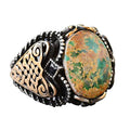 Green Turquoise Stone Ring (Model-4)
