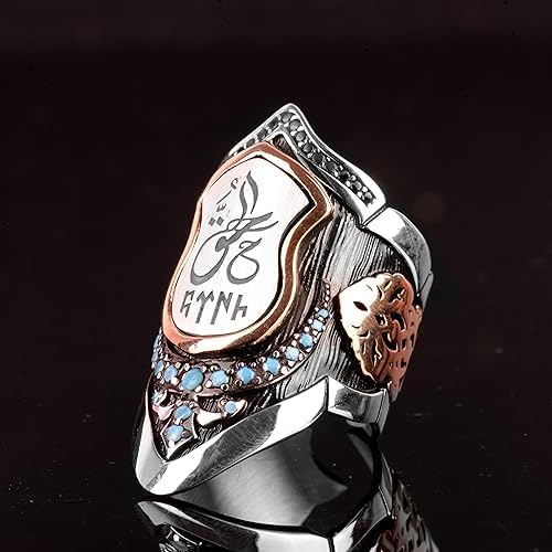 Handcrafted 925 Sterling Silver Archery Ring - Ottoman Men's Thumb Ring with Arrow Throwing Design (Customizable) — 6