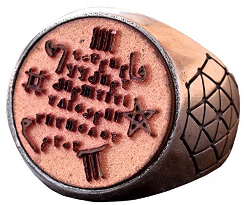 Handcrafted 925 Sterling Silver Men's Ring with Jewish, Masonic, and Alchemy Symbols, Spiritual Design, Unique Sterling 