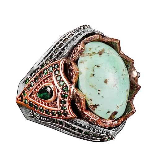 Natural Arizona Turquoise Stone Ring, Minimalist Design, 925 Sterling Silver