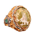 925 Sterling Silver Men's Ring with Natural Arizona Turquoise Stone - Bold and Stylish Design, Suitable for Daily Wear and Special Occasions