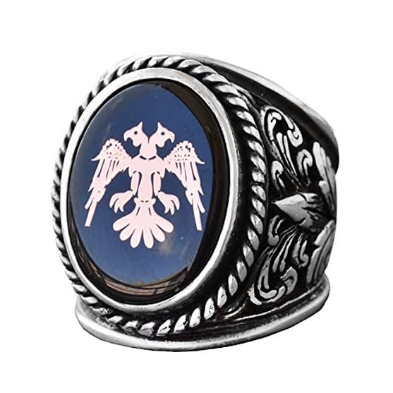 Double Headed Eagle Ring, 925 Sterling Silver Men's Ring, Silver Eagle Jewelry