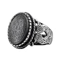 Natural Hematite Stone Ring, Islamic Silver Ring, 925 Sterling Silver Ring