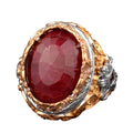 Natural Ruby Stone Ring, 925 Sterling Silver (Model-2)