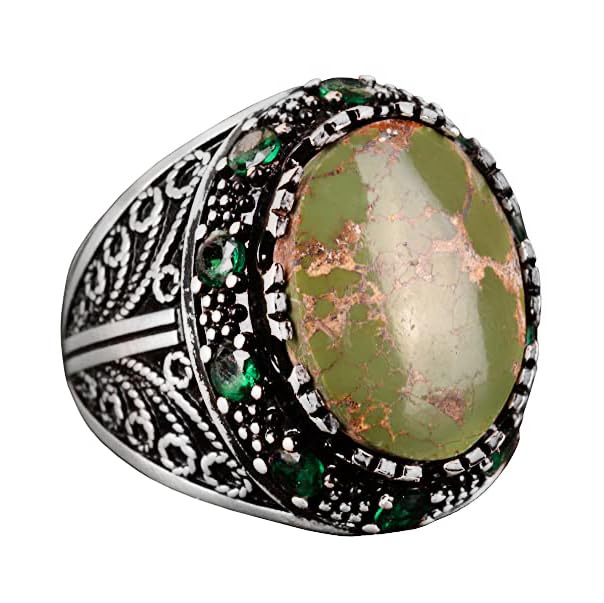 Real Arizona Turquoise Stone Ring (Model-4)