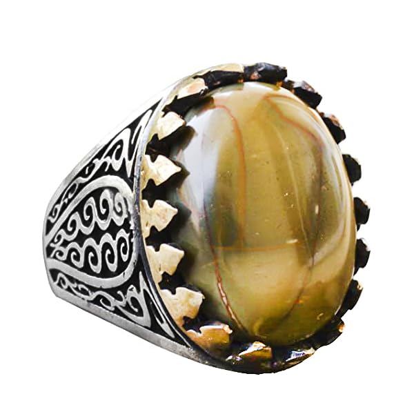 Green Natural Jasper Stone Ring
