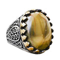 Green Natural Jasper Stone Ring