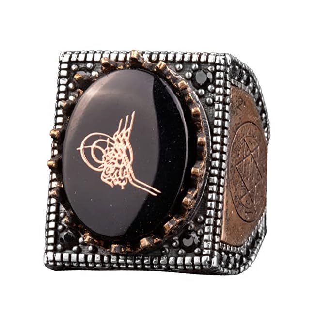Star of David Ring - Ottoman Seal Ring - 925 Sterling Silver Ring