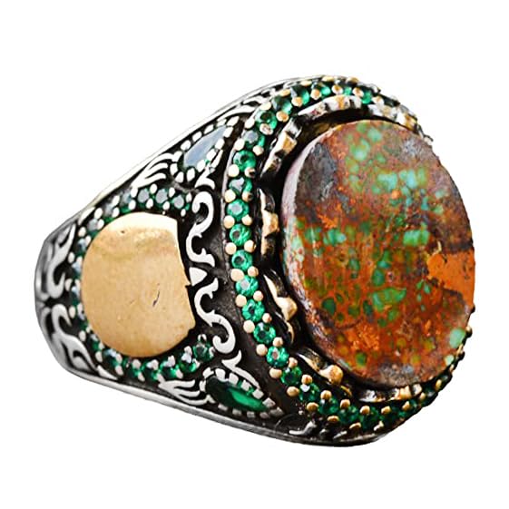 Natural Arizona Turquoise Stone Ring (Model-20)