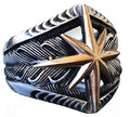 KAMBO Handmade Men's Compass Signet Ring in 925 Sterling Silver - Vintage Navigational Motif Jewelry - Statement Explore
