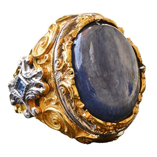 Natural Blue Sapphire Ring, Silver Blue Sapphire Ring, 925 Sterling Silver Ring, Large Ring